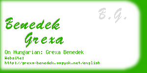 benedek grexa business card